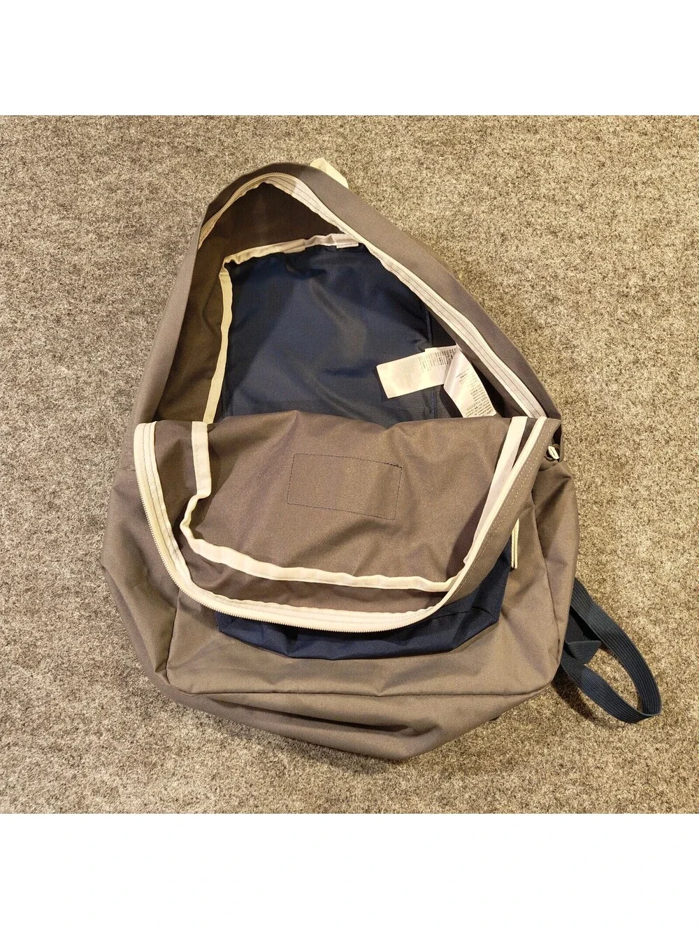 JanSport Gray Blue Colorblock Backpack School Bookbag Daypack